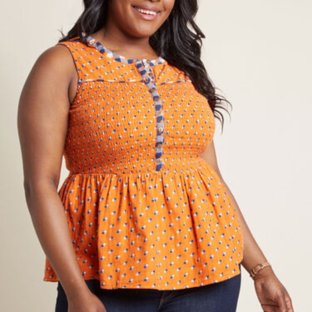 Modcloth Uplifting Idea Sleeveless Top 3x
